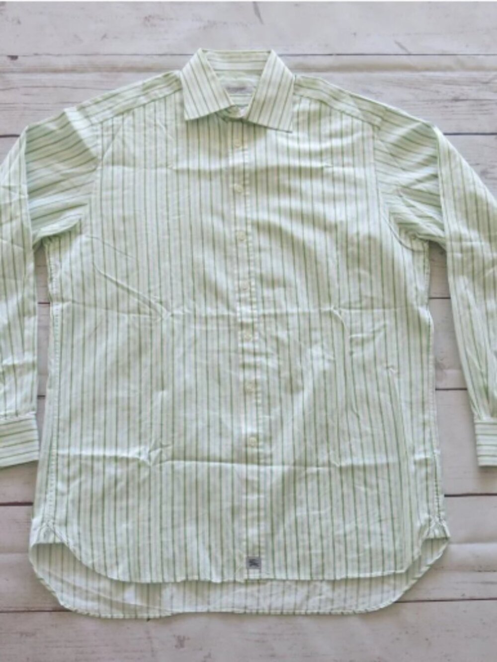 Burberry London Multi Color Stripe 100% Cotton Long Sleeve Shirt